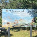 Interpretive panel at Mi'kmawey Debert.