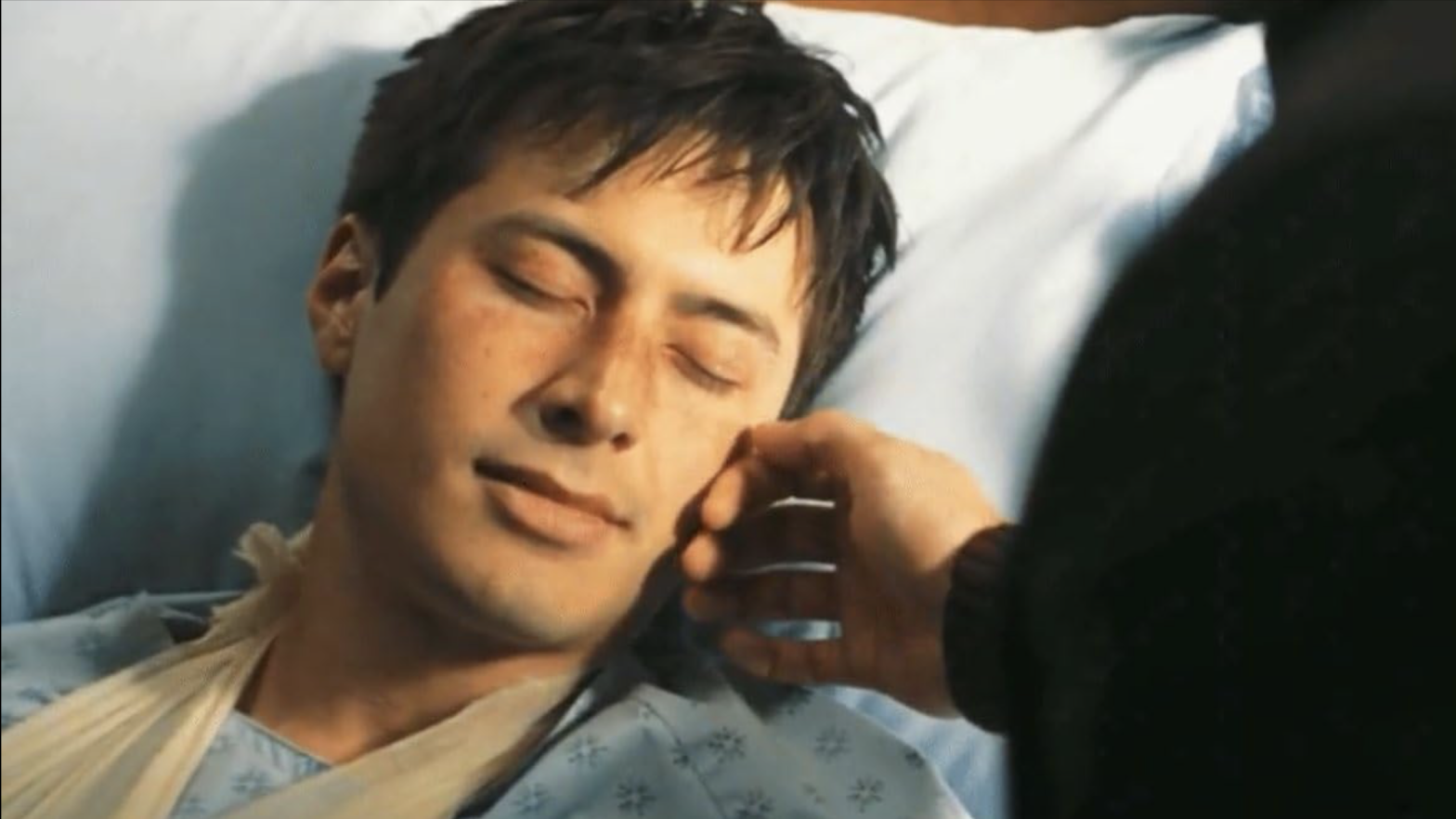 Hudson Williams and Connor Storrie in screenshot from Heated Rivalry (2025) taken from IMDB